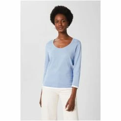 Hobbs Blue Scoop Neck Amelie Top -Hobbs Sales unnamed file 1009
