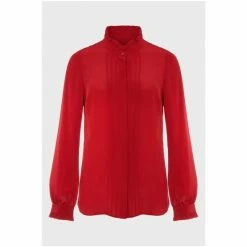 Hobbs Red Gracie Frill Blouse -Hobbs Sales unnamed file 1064