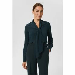 Hobbs Green Macey Silk Blouse