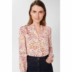 Hobbs Pink Delany Blouse