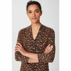Hobbs Aimee Brown Printed Top -Hobbs Sales unnamed file 1124