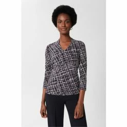 Hobbs Blue Aimee Printed Top