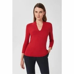 Hobbs Red Aimee Top