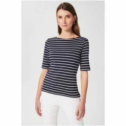 Hobbs Blue Katie Button Back Top -Hobbs Sales unnamed file 1188