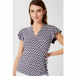 Hobbs Blue Nessie Wrap Top -Hobbs Sales unnamed file 1226