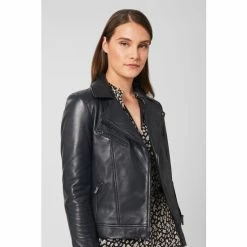 Hobbs Blue Dakota Leather Jacket -Hobbs Sales unnamed file 1358