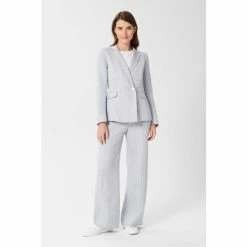 Hobbs Blue Maeve Linen Jacket