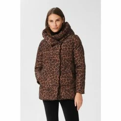 Hobbs Beige Short Heather Puffer Jacket