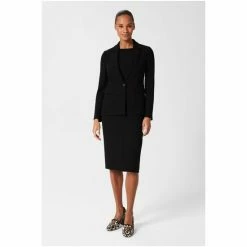 Hobbs Black Alva Longline Jacket