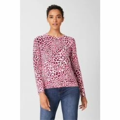 Hobbs Pink Pamela Cotton Jumper
