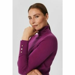 Hobbs Purple Lara Merino Roll Neck Jumper -Hobbs Sales unnamed file 1715