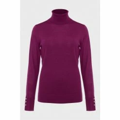 Hobbs Purple Lara Merino Roll Neck Jumper -Hobbs Sales unnamed file 1716