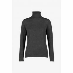 Hobbs Grey Lara Merino Roll Neck Jumper