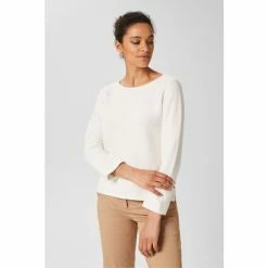 Hobbs Cream Beatrice Cotton Jumper