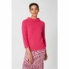 Hobbs Pink Camilla Cable Jumper