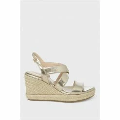 Hobbs Gold Bridgette Espadrille Shoes -Hobbs Sales unnamed file 1811