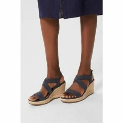 Hobbs Blue Bridgette Espadrille Shoes -Hobbs Sales unnamed file 1815