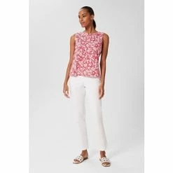 Hobbs White Kaya Capri Trousers