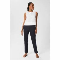 Hobbs Kaya Blue Capri Trousers