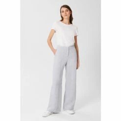 Hobbs Womens Blue Maeve Linen Trouser