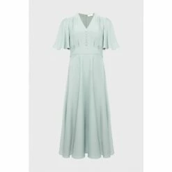 Hobbs Green Kristin Satin Dress -Hobbs Sales unnamed file 221
