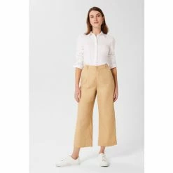 Hobbs Dora Crop Brown Trousers