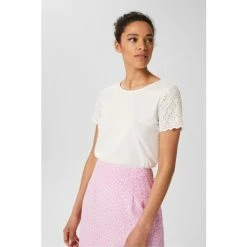 Hobbs Jessie Cream Broderie Top