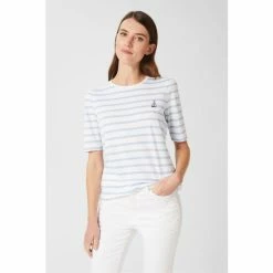 Hobbs Blue Eva Embroided T-Shirt