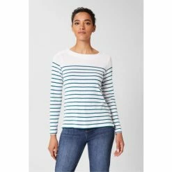 Hobbs Blue Constance Striped Top
