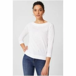 Hobbs White Avia Slub T-Shirt