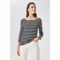Hobbs Blue Sonya Striped Top