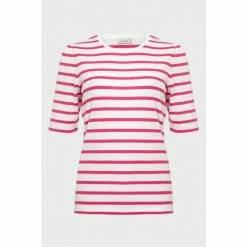 Hobbs Pink Eva Striped T-Shirt -Hobbs Sales unnamed file 2485