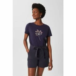 Hobbs Jamie Blue Embroidered T-Shirt