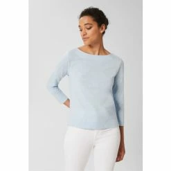 Hobbs Blue Avia Slub T-Shirt