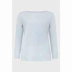 Hobbs Blue Avia Slub T-Shirt -Hobbs Sales unnamed file 2505