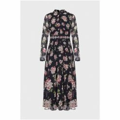 Hobbs Blue Helena Silk Dress -Hobbs Sales unnamed file 254