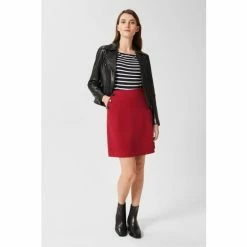 Hobbs Teia Red Ponte Skirt