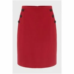 Hobbs Teia Red Ponte Skirt -Hobbs Sales unnamed file 2581