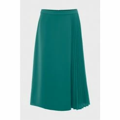 Hobbs Keziah Pleat Green Skirt -Hobbs Sales unnamed file 2590