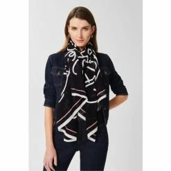 Hobbs Womens Blue Fridah Scarf -Hobbs Sales unnamed file 2819