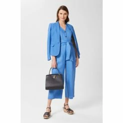Hobbs Linen Jayne Blue Jumpsuit