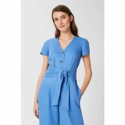 Hobbs Linen Jayne Blue Jumpsuit -Hobbs Sales unnamed file 2872