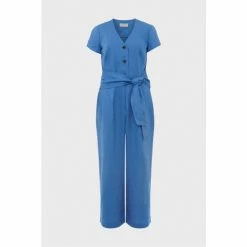 Hobbs Linen Jayne Blue Jumpsuit -Hobbs Sales unnamed file 2873