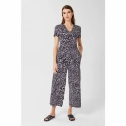 Hobbs Lina Blue Jersey Jumpsuit