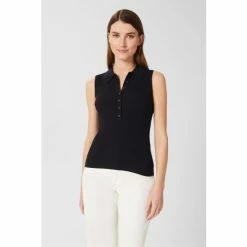 Hobbs Blue Athena Knitted Vest