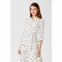 Hobbs Leona Spot White Midi Dress -Hobbs Sales unnamed file 337