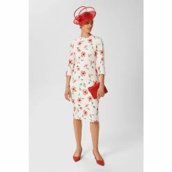 Hobbs Aleena Cream Dress