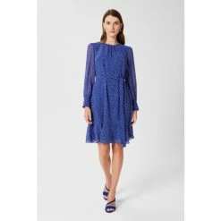 Hobbs Frances Blue Dress