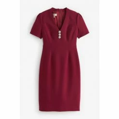 Hobbs Red Isla Shift Dress