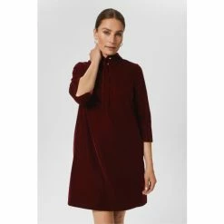 Hobbs Red Velvet Marciella Dress